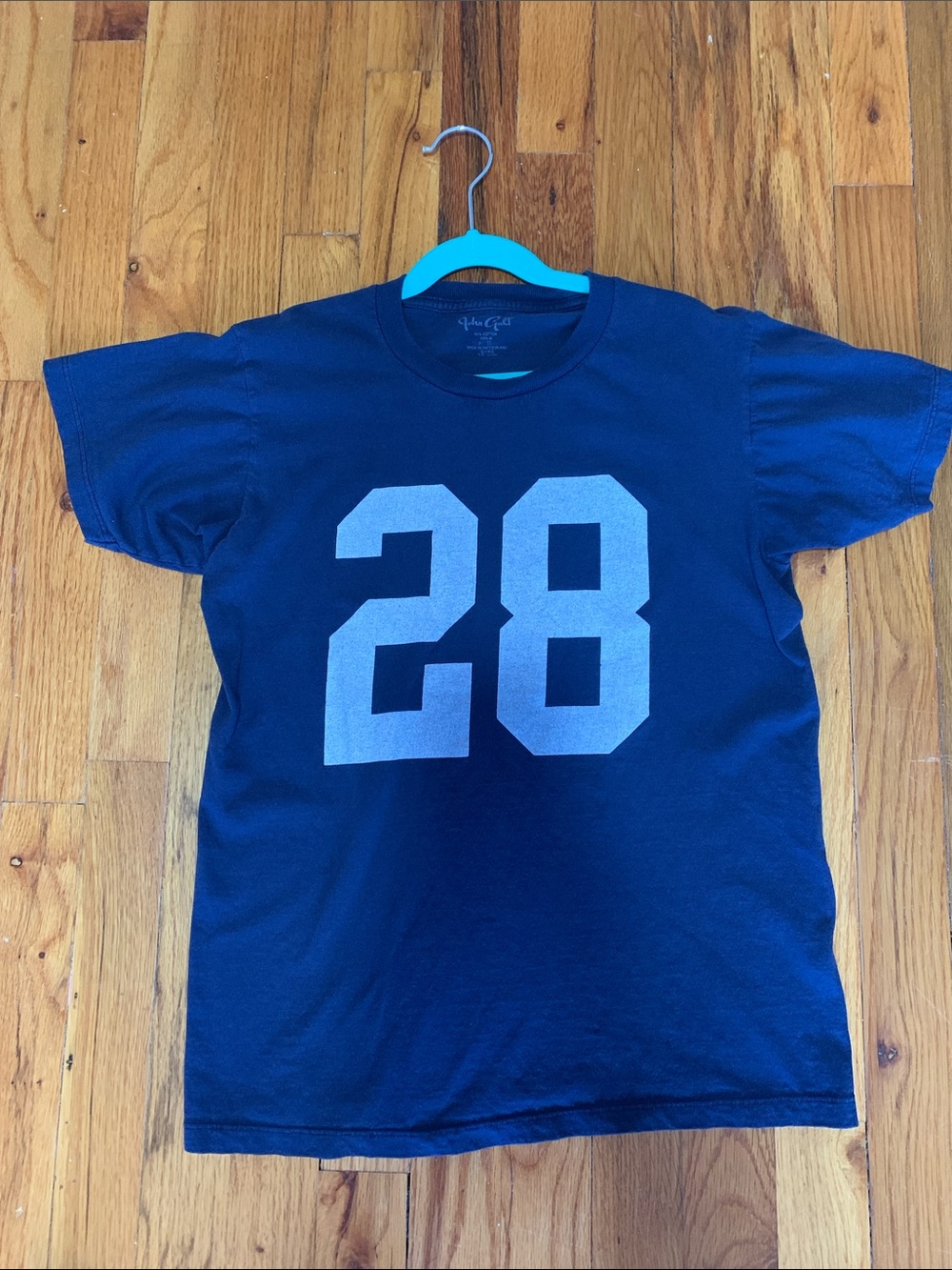 Brandy Melville Navy Blue Tee with White Number 28